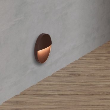 Nova Luce Rodix - applique murale extérieure - Ø 16 x 3,1 cm - 5W LED inclus - IP54 - corten