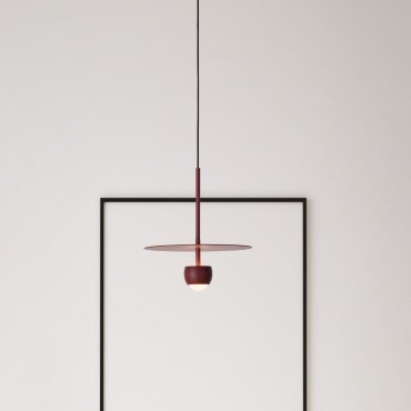 Nova Luce Edem - lampe suspendue - Ø 30 x 217 cm - 8W LED inclus - rouge