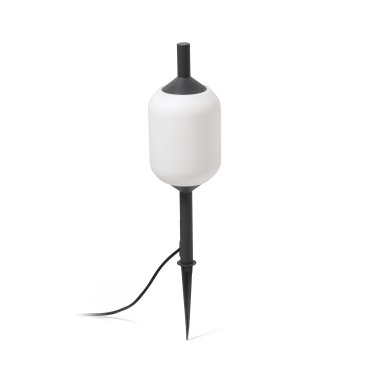 Faro Saigon - spot au sol sur pointe avec prise - Ø 17 x 73 cm - IP65 - blanc mat