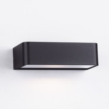 Nova Luce Videno - applique murale solaire extérieure - 20 x 5,5 x 10,3 cm - 2W LED inclus - IP65 - anthracite foncé