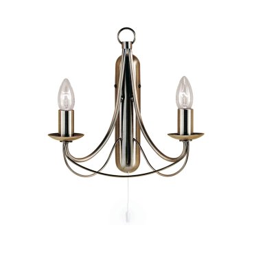 Searchlight Maypole - applique murale avec interrupteur à tirette - 31 x 31 cm - laiton antique