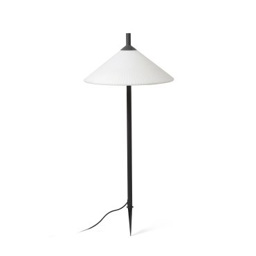Faro Saigon - spot au sol sur piquet avec prise - Ø 55 x 135 cm - IP65 - blanc mat