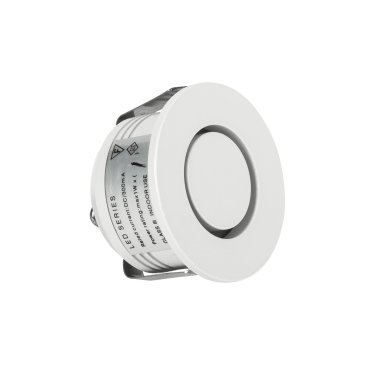 VK Lighting Nyta Round - applique murale - Ø 3,5 x 2,5 cm - 1W LED inclus - blanc