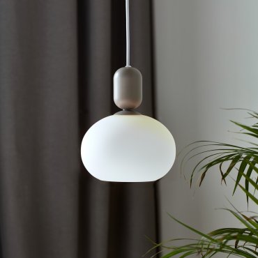 Nordlux Notti - lampe suspendue - Ø 20 x 223,8 cm - gris et blanc