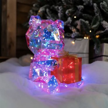 Konstsmide Diamond Teddy - lampe de table - 30 x 37 x 40 cm - multicolore