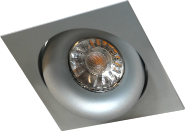Artdelight Alice - spot encastrable - 90 x 90 mm, 80 x 80 mm encastrable - gris