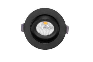 Artdelight Special - spot à encastrer - Ø 95 mm, Ø 83 mm à encastrer - 9W LED inclus - dim to warm - IP54 - noir