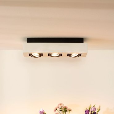 Lucide Xirax - spot en saillie - 36 x 14 x 8,8 cm - 3 x 5W LED dimmable inclus - dim to warm - white
