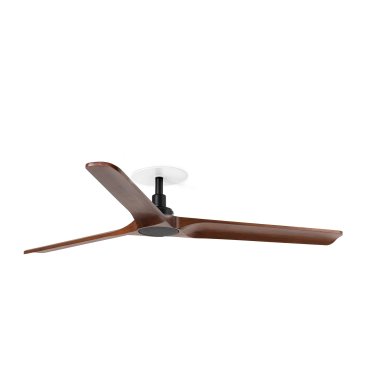 Faro Heywood L - ventilateur de plafond avec rosace encastrée - Ø 132 cm - noir mat et noyer foncé