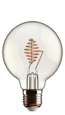 Daylight Italia Lampe LED Spiral Beauty - Ø 12,5 x 17,8 cm - E27 - 4,5W dimmable - 2700K - transparent
