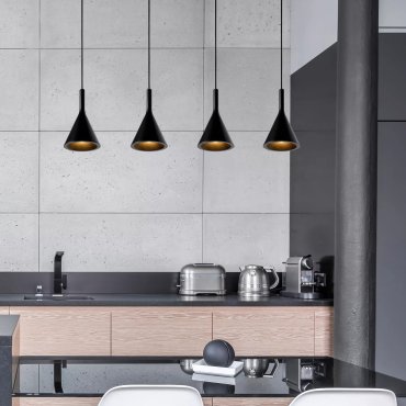 Lucide Gipsy - lampe suspendue - 120 x 17 x 159 cm - noir