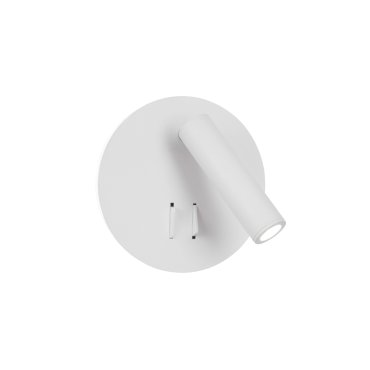Nova Luce Penor - applique murale avec interrupteur - Ø 14 x 5,7 cm - 9W LED inclus - blanc sable