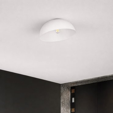 Nova Luce Onia - plafonnier - Ø 40 x 25 cm - blanc sablé
