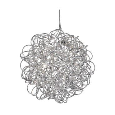 Searchlight Scribble - lampe suspendue - Ø 41 x 138 cm - silver