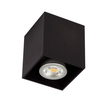 VK Simio Square - spot en saillie - 8,2 x 8,2 x 9,5 cm - noir