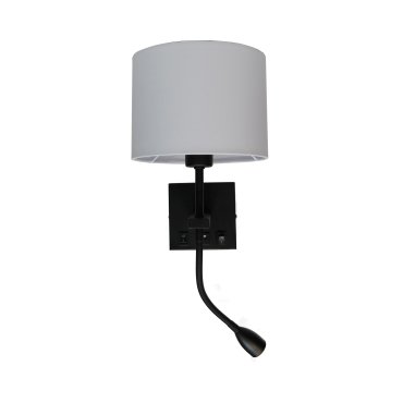 Artdelight Quad USB - applique murale avec double interrupteur et port USB - 18 x 11 x 11 cm - 3W LED inclus - noir