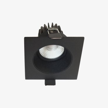 Artdelight Venice 2708 GU10 - spot encastré - 80 x 80 mm, Ø 74 mm taille d'encastrement - noir