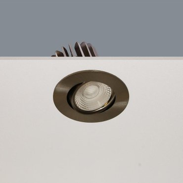 Artdelight Venice 2208 - spot à encastrer - Ø 80 mm, Ø 68 mm à encastrer - 8W LED dimmable inclus - IP44 - acier mat
