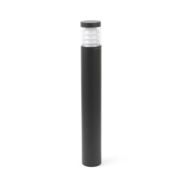 Faro Plim - lampe de jardin - Ø 9 x 65 cm - 10W LED inclus - IP65 - gris foncé avec verre transparent