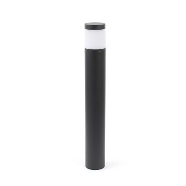 Faro Plim - lampe de jardin - Ø 9 x 65 cm - 10W LED inclus - IP65 - gris foncé avec verre au lait
