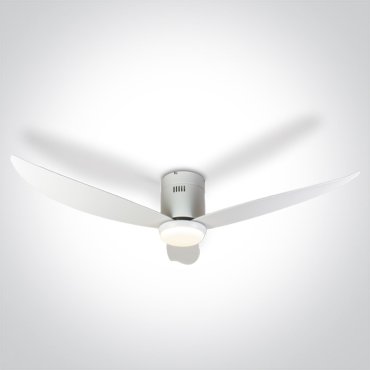 ONE Light White Body - ventilateur de plafond avec lumière et télécommande - Ø 132 x 27 cm - 22W LED inclus - blanc