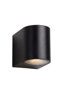 Lucide Zora Round - applique murale extérieure - 6,5 x 9 x 8 cm - 5W LED dimmable inclus - IP44 - noir