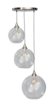 ETH Calvello - suspension - Ø 30 x 130 cm - acier brossé