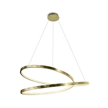ONE Light Swirl - lampe suspendue - Ø 75 x 150 cm - 40W LED inclus - laiton