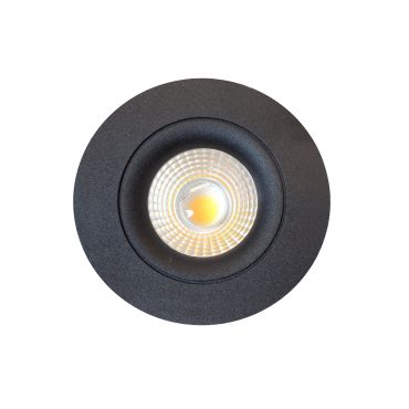 Artdelight Venice 2108 - spot encastré - Ø 80 mm, Ø 68 mm encastré - 8W LED dimmable inclus - IP44 - noir