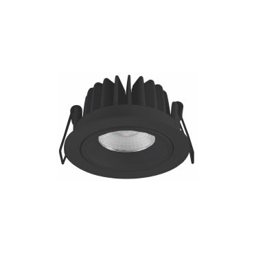 Artdelight Venice 1210 - spot encastré - Ø 90 mm, Ø 83 mm encastré - 10W LED dimmable inclus - IP44 - noir