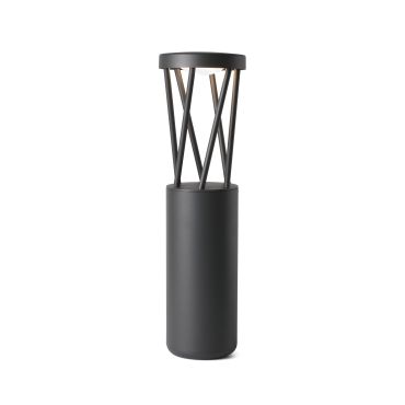 Faro Twist - lampe de jardin - Ø 14,5 x 50 cm - 10W LED inclus - IP65 - gris foncé