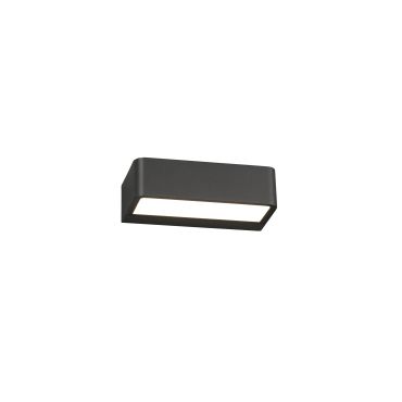 Faro Takua - applique murale - 20 x 10,3 x 5,5 cm - 10W LED inclus - IP65 - gris foncé