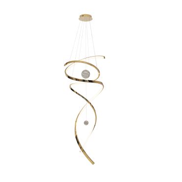 Maxlight Ritz - lampe suspendue - Ø 60 x 300 cm - 100W LED inclus - or
