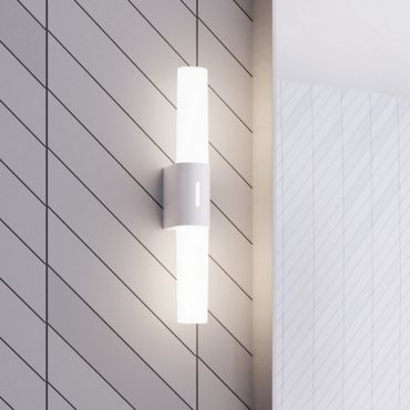 Nordlux Helva Double Basic - applique murale - 10,6 x 5,7 x 42,5 cm - 9W LED inclus - IP44 - blanc