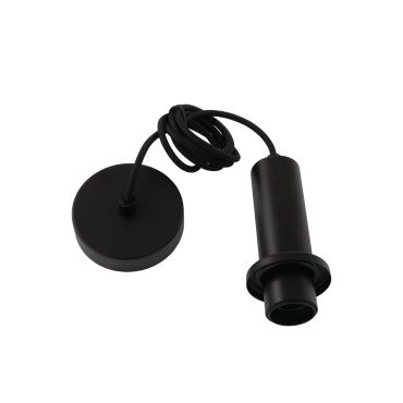 Artdelight Pipe - lampe suspendue avec cordon en fer - Ø 10 x 168 cm - noir