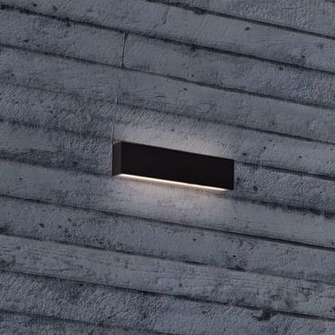 Nova Luce Allure - applique murale extérieure - 26 x 6,5 x 5,1 cm - 22W LED inclus - IP65 - noir sablé