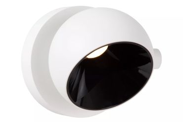 Lucide Esfera - spot de plafond - Ø 11,2 x 10,1 cm - 10W LED dimmable inclus - blanc avec noir