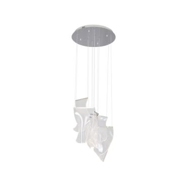 Maxlight Silk - lampe suspendue - Ø 55 x 180 cm - 15W LED dimmable inclus - chrome