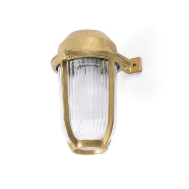 Faro Borda - applique murale - 11 x 11 x 18 cm - IP44 - laiton