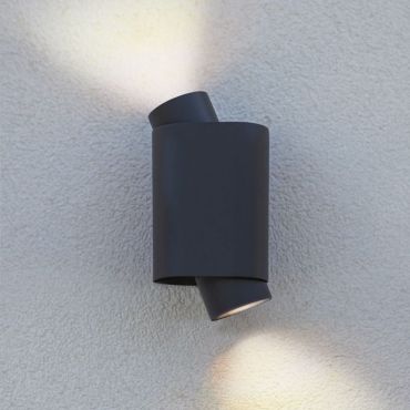 Lutec Cypress - Applique d'extérieur - 9,6 x 10,9 x 20,2 cm - IP44 - gris foncé