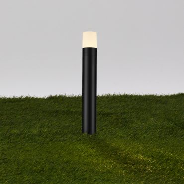 Nova Luce Paul - lampe de jardin sur pique - Ø 8 x 60 cm - 10W LED inclus - IP65 - noir sablé