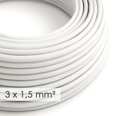 Creative Cables - 3x1,5mm² cordon textile - par 100 cm - blanc
