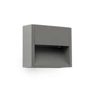 Faro Grada - applique murale - 15,7 x 4,6 x 12,8 cm - 3W LED inclus - IP54 - gris foncé