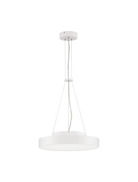 Nova Luce Perfect Profile - lampe suspendue - Ø 40 x 120 cm - 24W LED dimmable inclus - blanc