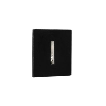 Nova Luce Passaggio - applique encastrée - 37 x 37 mm, Ø 32 mm encastré - 1W LED inclus - IP54 - noir