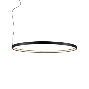 VK Lighting Circulus - lampe suspendue - Ø 92,2 x 200 cm - 42W LED dimmable inclus - noir