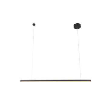 Maxlight Trio - lampe suspendue - 100 x 3,6 x 150 cm - 12W LED dimmable inclus - noir