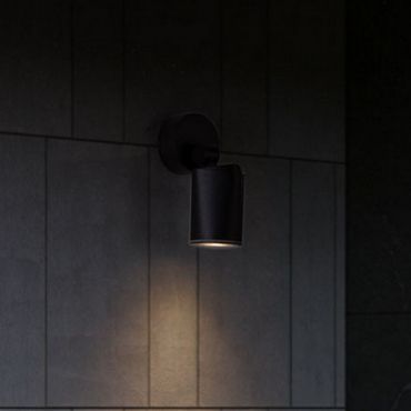 Nova Luce Spy - applique murale extérieure - Ø 7 x 15,5 x 8 cm - IP65 - noir sablé
