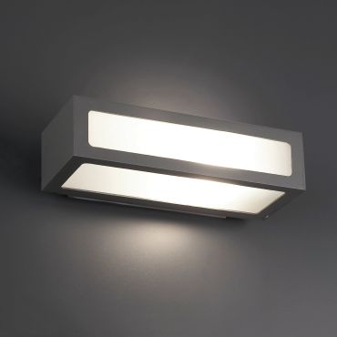 Faro Natron - applique murale - 28 x 12 x 7 cm - IP54 - gris foncé