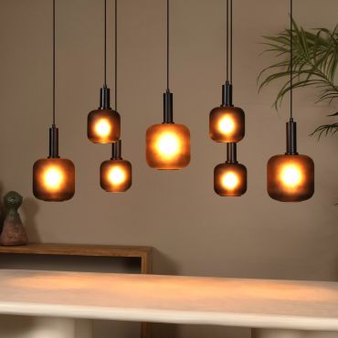 Lucide Eloise - lampe suspendue - 135 x 40 x 150 cm- noir